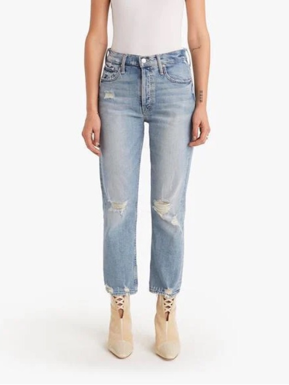 MOTHER SUPERIOR Jeans Tomcat The Confession Destroyed Blue Size 26